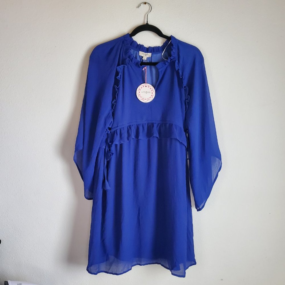 Umgee Vibrant Blue Long Sleeve Dress